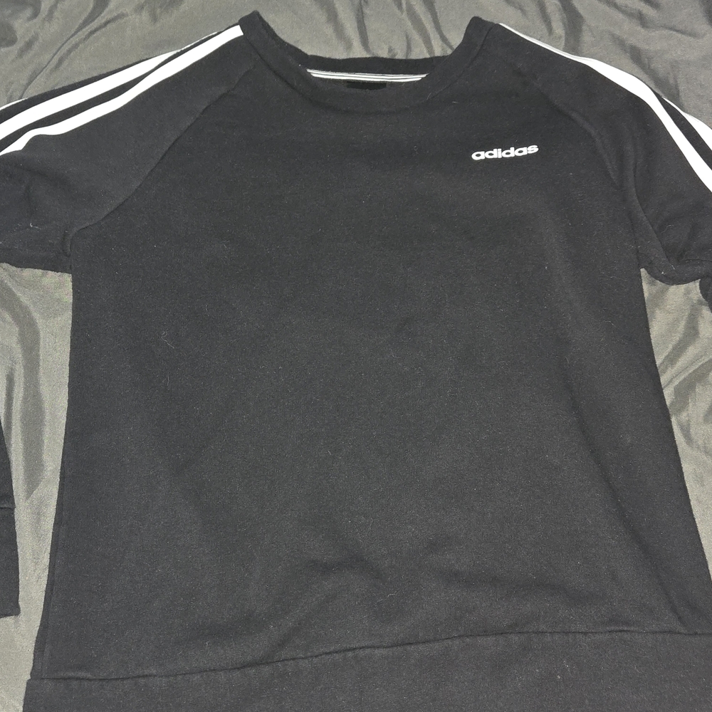 Adidas Black Pullover with White Accents